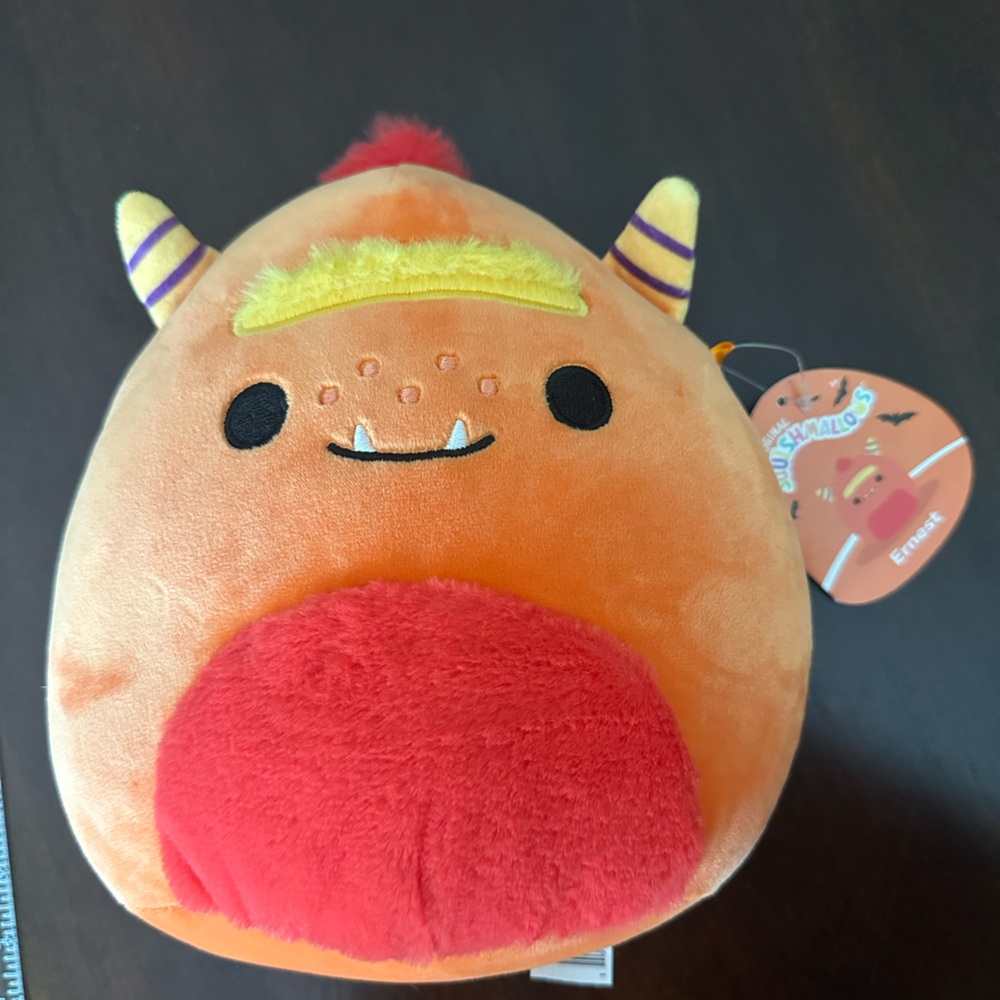 Squishmallows Ernest Orange Monster Halloween NWT‎